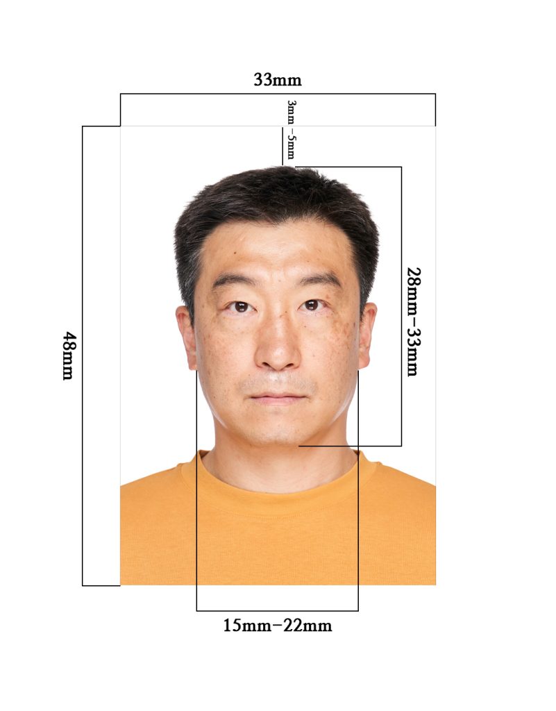 중국비자사진 사이즈 참고